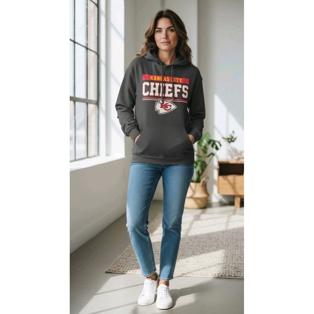 Kansas City Chiefs Footbal SZ L Hoodie Hooded Sweatshirt  KC Chiefs Football NFL